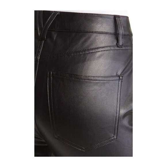 Veronica Beard Womens Black High Rise Faux Leather Ankle Skinny Pants Sz 31 New - Picture 7 of 12